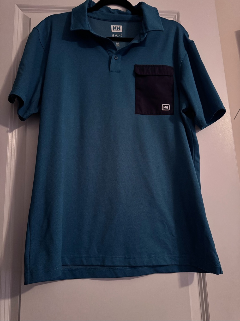 Helly Hansen Men’s Teal Polo with Contrast Pocket